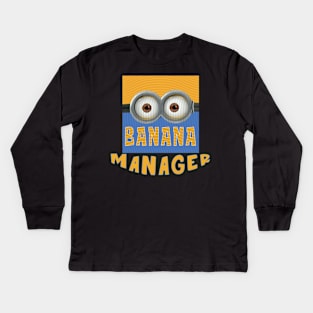 MINIONS USA MANAGER Kids Long Sleeve T-Shirt